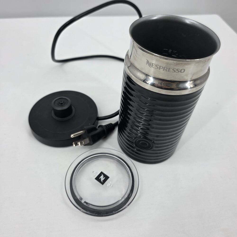 Nespresso Aeroccino Milk Frother Black Electric Latte Cappuccino Tested Works